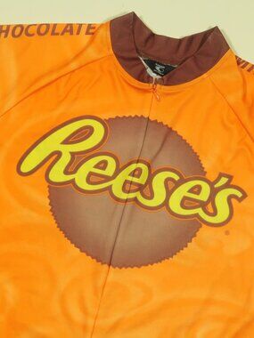 Vintage Canari Reese’s Peanut Butter Cups Cycling Jersey Mens XL Orange